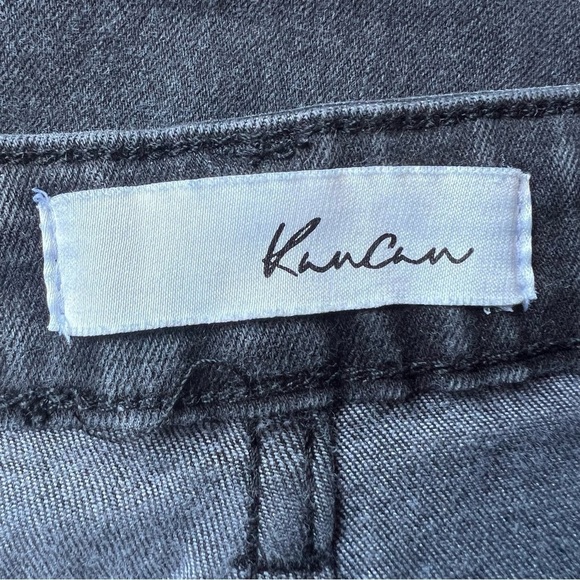 KanCan Women’s Washed Black Button Fly High Rise Skinny Freyed Ankle Jeans 5/26 - Picture 5 of 10